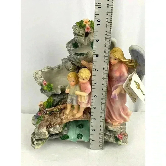 Montefiori Collection Figurine Angel Guarding Children Religious Water Fountain - Picture 8 of 16